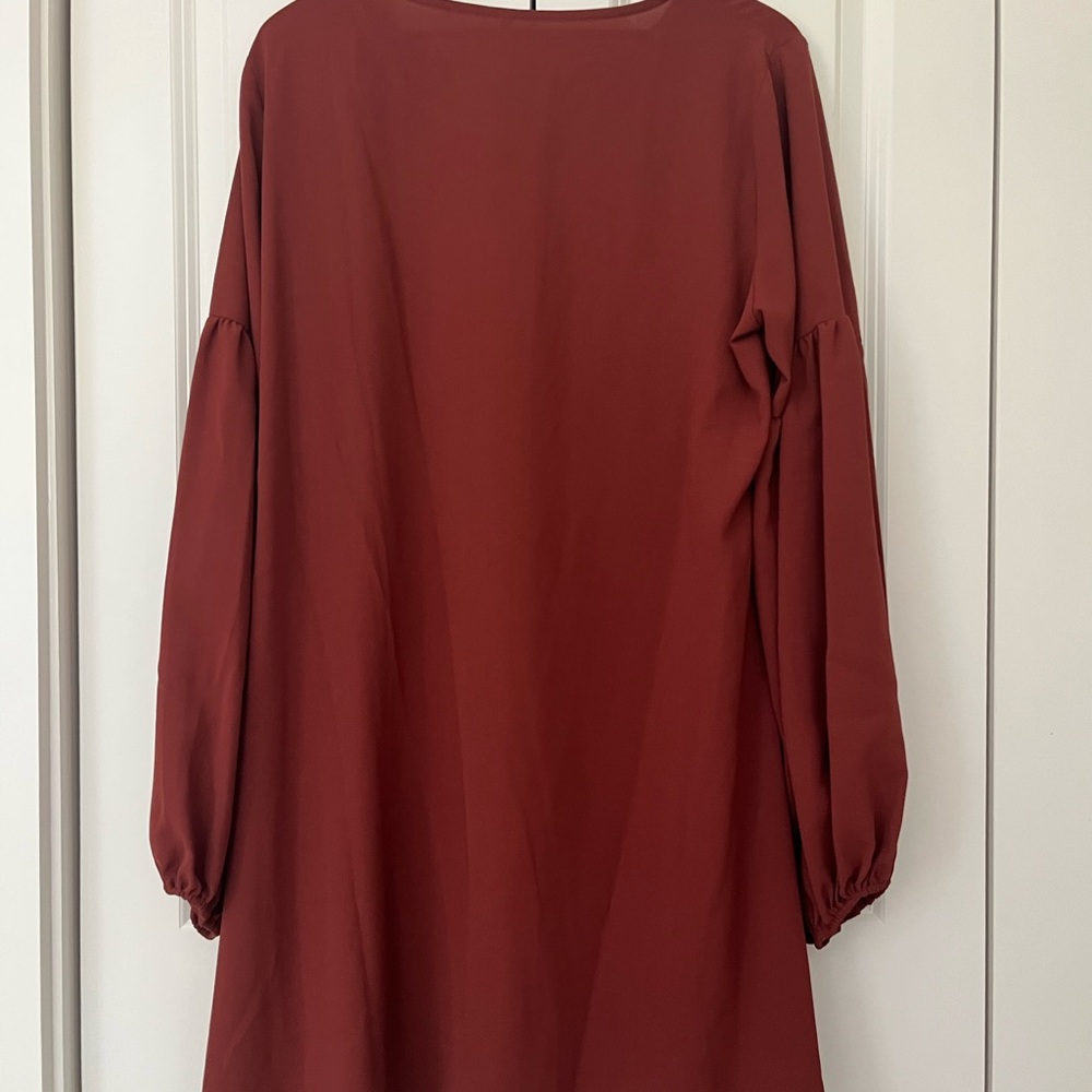 Amazon Rust Long Sleeve Dress